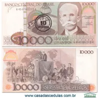 C177 - 10 Cruzados - c/carimbo  (Rui Barbosa)  - Fe