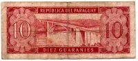 Paraguai - 10 Guaranies - Cédula Estrangeira - BC - Foto 2