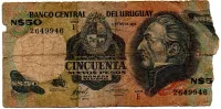 Uruguai - 50 Nuevos Pesos - Cédula Estrangeira - UTG