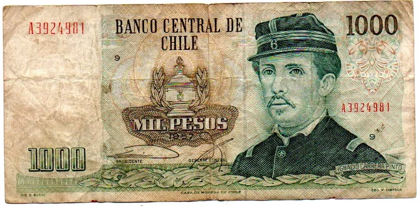 Chile - 1000 Pesos - Cédula Estrangeira - MBC