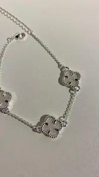 Pulseira Trevo – Banhado Prata   - Foto 2