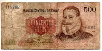 Chile - 500 Pesos - Cédula Estrangeira - R