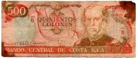 Costa Rica - 500 Colones - Cédula Estrangeira - UTG