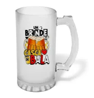 Caneca de Chopp em Vidro Jateado Personalizada 460ml - várias artes a sua escolha! - Foto 3