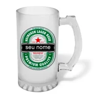 Caneca de Chopp em Vidro Jateado Personalizada 460ml - várias artes a sua escolha! - Foto 7
