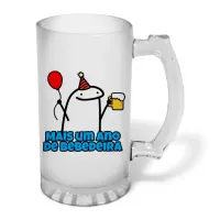 Caneca de Chopp em Vidro Jateado Personalizada 460ml - várias artes a sua escolha! - Foto 13