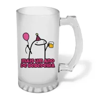 Caneca de Chopp em Vidro Jateado Personalizada 460ml - várias artes a sua escolha! - Foto 22