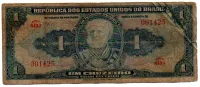 C009 - 1 Cruzeiro - 1° Estampa - Série 813 - Autografada / Assinada a Mão - Marquês de Tamandaré - Data: 1944 - R