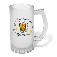 Caneca de Chopp em Vidro Jateado para o Dia dos Pais – Personalizada com Nome - várias opções - Foto 4