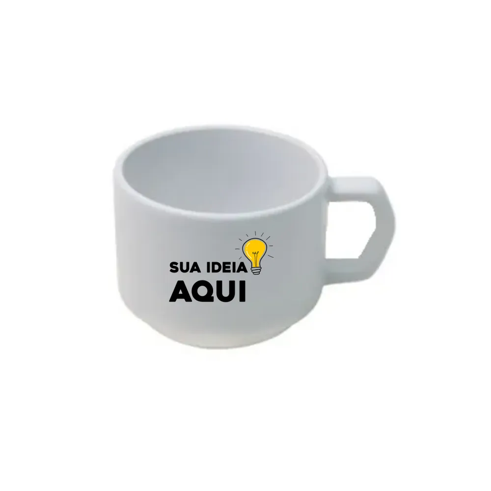 Xícara Branca Fosca de Cerâmica  - 150ml Imagem