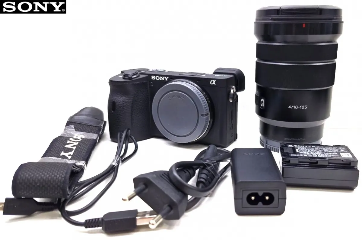 Câmera Sony A6600 Kit lente PZ 18-105mm f4  G OSS  - 4K  - 24MP - Só 1.027 Clicks