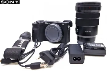 Câmera Sony A6600 Kit lente PZ 18-105mm f4  G OSS  - 4K  - 24MP - Só 1.027 Clicks - vendida