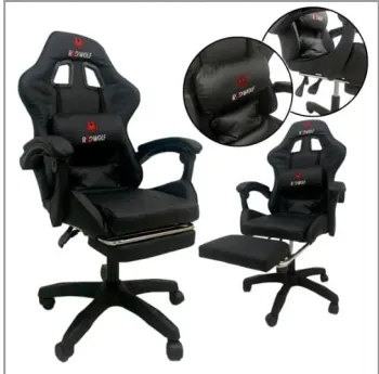 CADEIRA GIRATORIA DE ALTURA AJUSTAVEL COM SUPORTE DE PERNA GAMER SA2401011