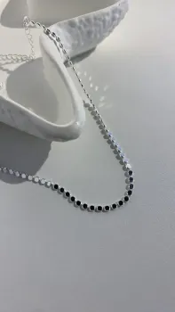 Tornozeleira Bolinha Achatada - Banhada Prata