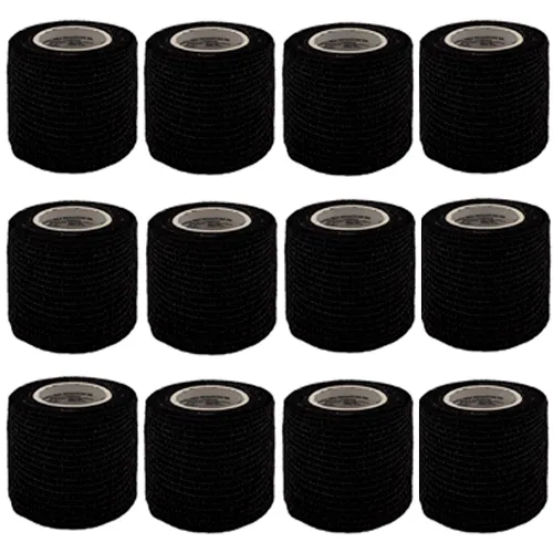 Bandagem Elástica QTP 5cm - PRETA - PACOTE com 12 UNIDADES