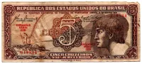 C111 - 5 Cruzeiros - Série 029 - Índio - Data: 1961 - UTG