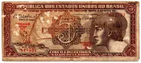 C112 - 5 Cruzeiros - Série 107 - Índio - Data: 1962 - UTG
