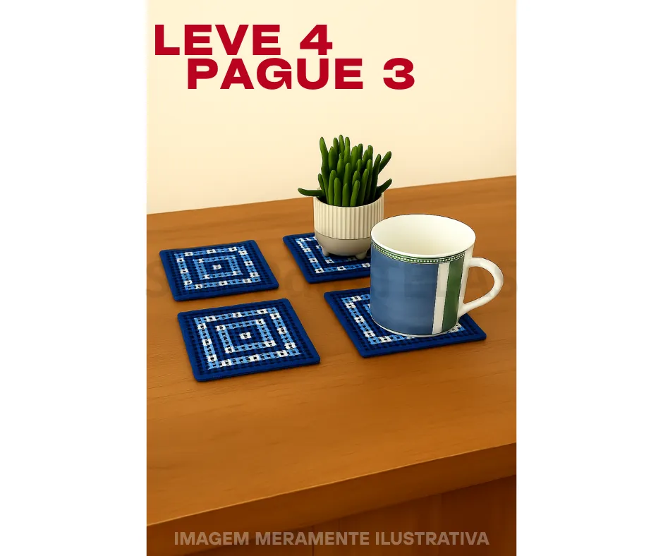 Kit Completo Jogo de Porta copos  (Leve 4 pague 3) R.4103