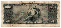 C119 - 50 Centavos (Sobre 500 Cruzeiros) - 1° Estampa - Série 1478 - D. João VI - Data: 1967 - R - Foto 2