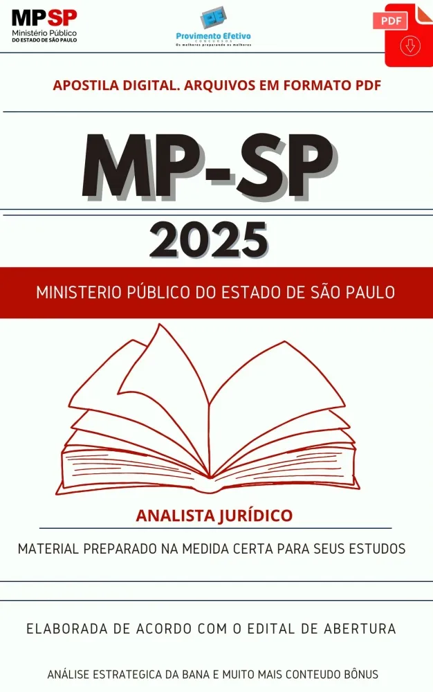 Apostila MP SP Analista Jurídico 2025 Imagem
