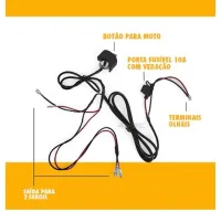 Chicote Elétrico Para Moto Com Interruptor - 12V - Foto 2
