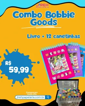 COMBO BOBBIE GOODS  LIVRO +12 CANETINHAS 