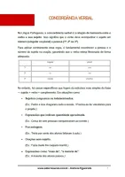 891 - Português - Gramática - Sintaxe - Concordância Verbal - 9º ano - PDF com 15 páginas - Foto 2