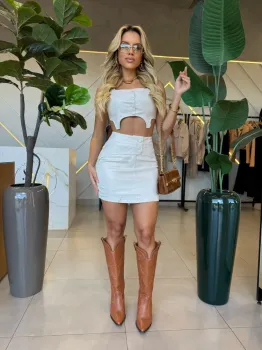 CONJUNTO ANITTA COURO PU  - Foto 2