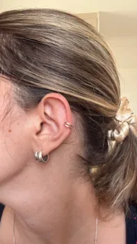 Piercing Fake Prata 2 Fios - maior e mais grosso