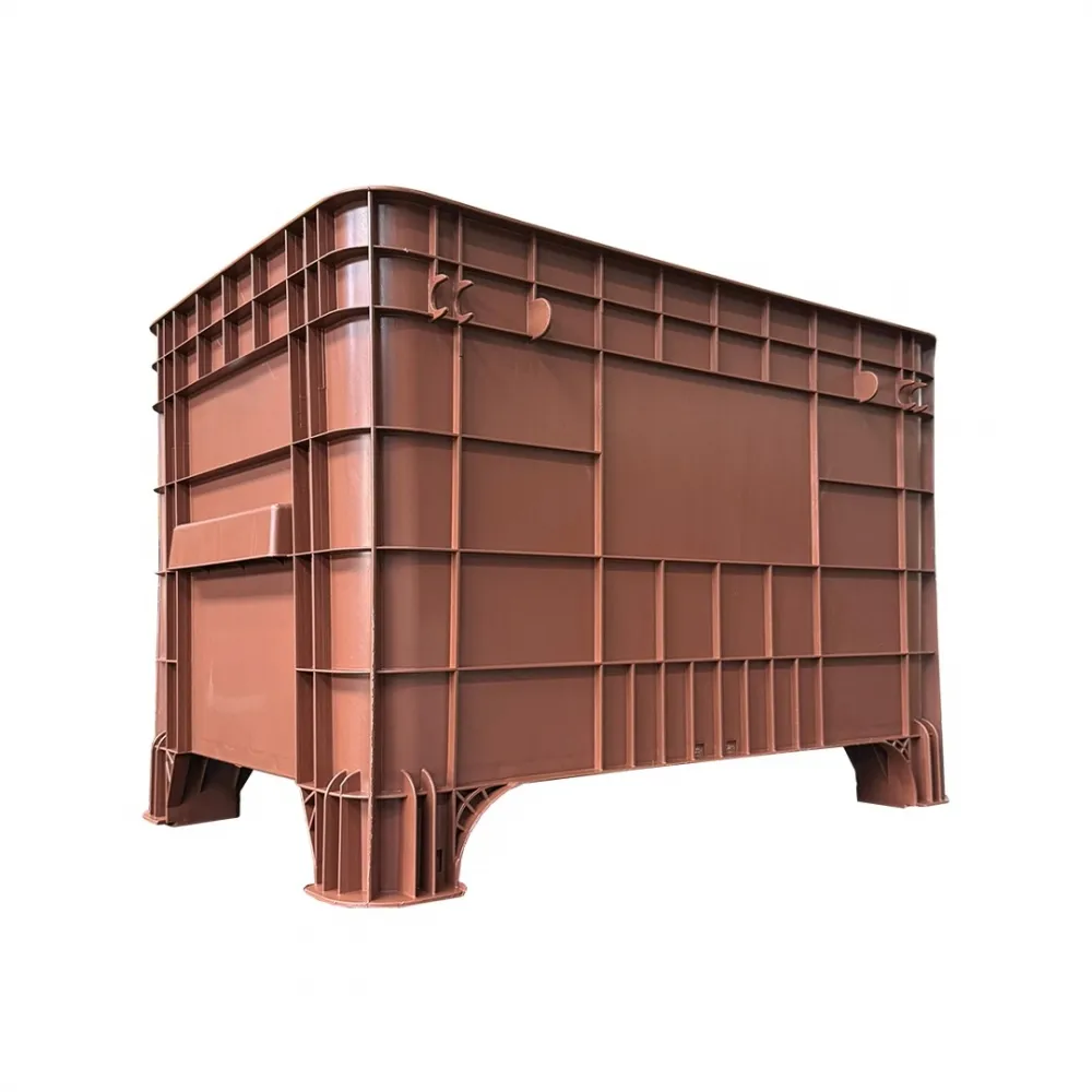 Caixa Plástica Empilhável LAR 372 Litros  Sem Tampa Marrom Imagem