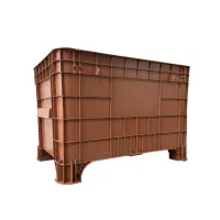 Caixa Plástica Empilhável LAR 372 Litros  Sem Tampa Marrom - Foto 4