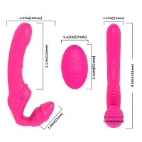 Vibrador de Ponto G Duplo Strapless - Recarregável - Foto 2