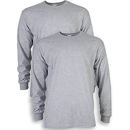 CAMISETA  ADULTO MANGA LONGA CINZA 100% POLIESTER 