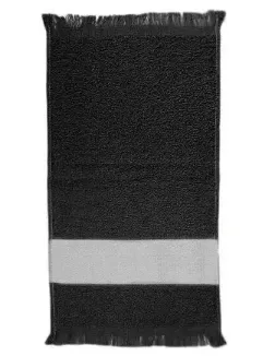 Toalha Franjinha com faixa - Preta 33x23 cm Imagem