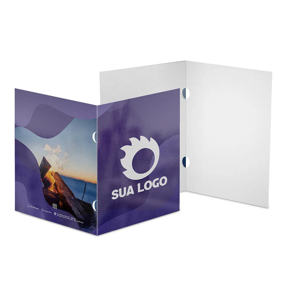 PASTA DOCUMENTOS  C/ ORELHA  COUCHE 240G PERSONALIZADA  