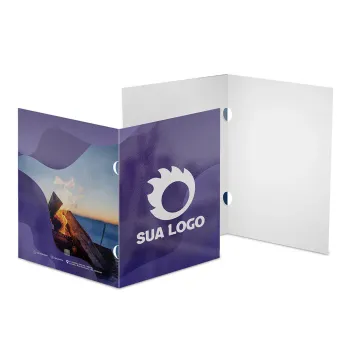 PASTA DOCUMENTOS  C/ ORELHA  COUCHE 240G PERSONALIZADA  