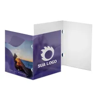 PASTA DOCUMENTOS  C/ ORELHA  COUCHE 240G PERSONALIZADA  