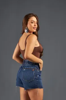 Short com cinto jeans | REF: 2888 - Foto 2