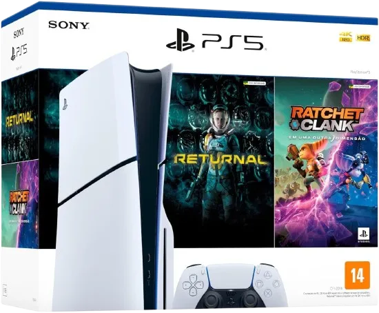 PlayStation 5 Slim Mídia Física Bundle 2 Jogos