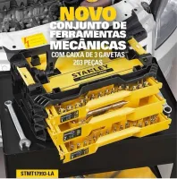 Caixa ferramentas mecânicas com 3 gavetas 203 peças STMT17993-LA Stanley - Foto 5