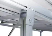 Carports solar - Estrutura de garagem solar sequencial, Para módulos solares com calha de chuva, alumínio, altura de passagem de 2,200 mm.  - Foto 6