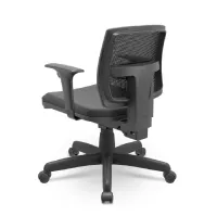  Cadeira Multiregulável NR17 Executiva Brizza COR PRETA Tela com Encosto Regulável Base Giratória e Braços Reguláveis  - Foto 2