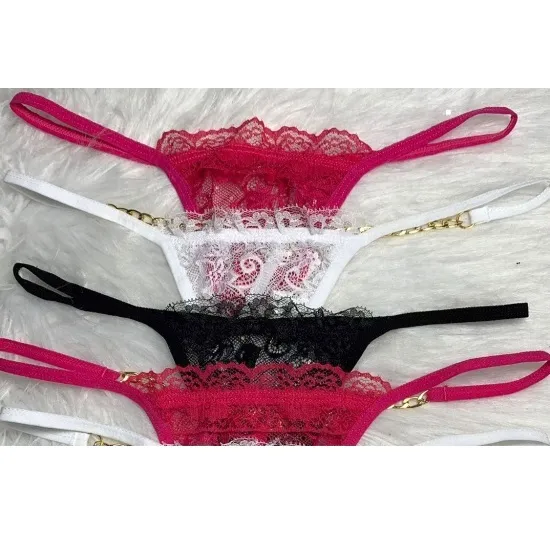 Fio Dental Renda na Frente e Corrente Atrás Tamanho U - Ref.147