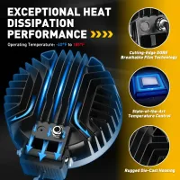 PAR FARÓIS AUX REDONDO 240W LED X4 SÉRIES C/DRL AMBAR - Foto 4