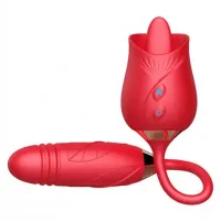 VIBRADOR CLITORIANO DUPLO COM FLOR MLVA1759 - Foto 4