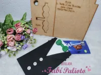 G1.903  Gabarito de Moldes  em MDF Cartão Porta Chocolate para o papai - Foto 2
