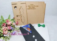 G1.903  Gabarito de Moldes  em MDF Cartão Porta Chocolate para o papai - Foto 3