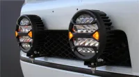 PAR FARÓIS AUX REDONDO 240W LED X4 SÉRIES C/DRL AMBAR - Foto 2