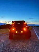 PAR FARÓIS AUX REDONDO 240W LED X4 SÉRIES C/DRL AMBAR - Foto 4