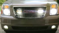 PAR FARÓIS AUX REDONDO 240W LED X4 SÉRIES C/DRL AMBAR - Foto 6